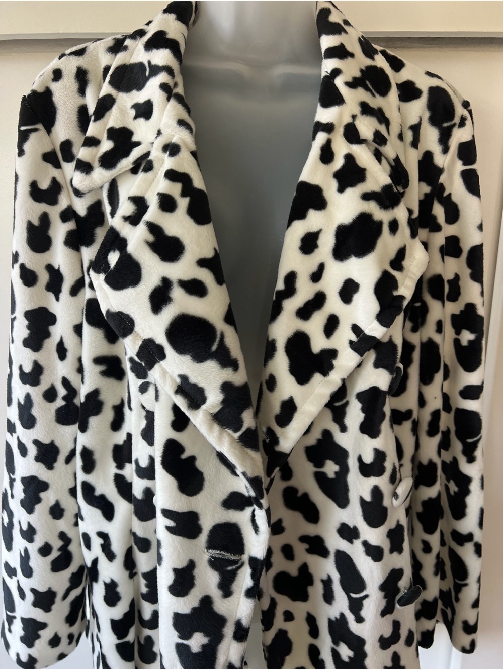 vintage faux fur boyfriend blazer